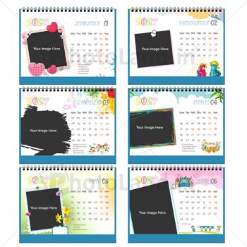 Alternative view of 2027 Personalized Desktop Calendar | Table top Photo Calendar | 7 x 5 Inches Horizontal | Bulk order Design 01