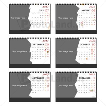 2027 Personalized Desktop Calendar | Table top Photo Calendar | 9 x 6 Inches Horizontal | Bulk order Design 11 - Image 3