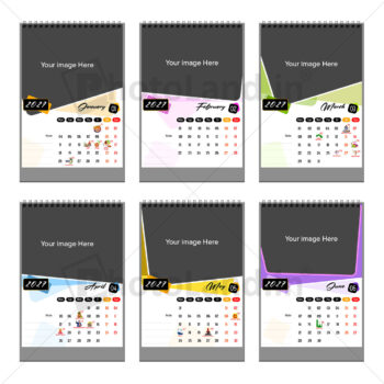 Alternative view of 2027 Personalized Desktop Calendar | Table top Photo Calendar | 9 x 6 Inches Vertical | Bulk order Design 01