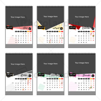 2027 Personalized Desktop Calendar | Table top Photo Calendar | 9 x 6 Inches Vertical | Bulk order Design 01 - Image 3
