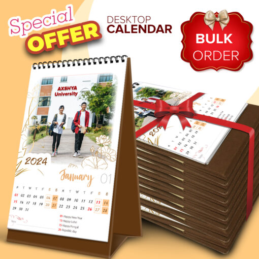 2024 Personalized Desktop Calendar | Table top Photo Calendar | 6 x 4 Inches Vertical | Bulk order Design 01 1