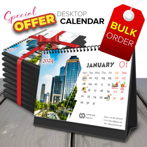 2024 Personalized Desktop Calendar | Table top Photo Calendar | 9 x 6 Inches Horizontal | Bulk order Design 11 1