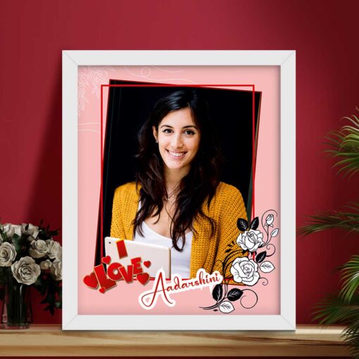 Personalized photo frame with name