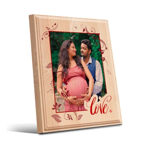 Personalized Valentines day Gifts (10×8 inches) | Photo Print on Wood | Wooden Photo Plaque | Design 4 1