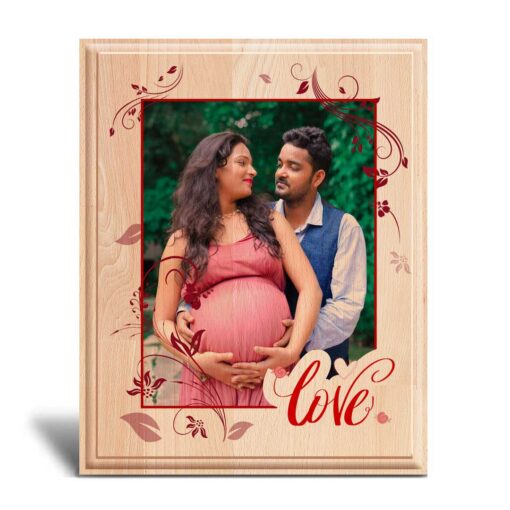 Personalized Valentines day Gifts (10×8 inches) | Photo Print on Wood | Wooden Photo Plaque | Design 4 2