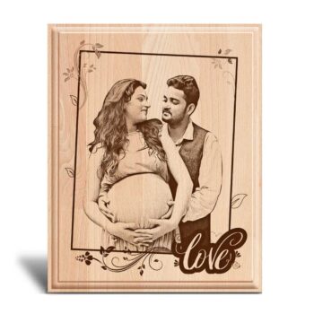 Personalized Valentines day Gifts (10x8 inches) | Engraved Plaques | Wooden Engraving Photo Frame | Design 4 7