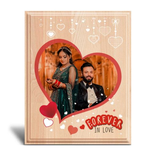 Personalized Valentines day Gifts (10×8 inches) | Photo Print on Wood | Wooden Photo Plaque | Design 6 2