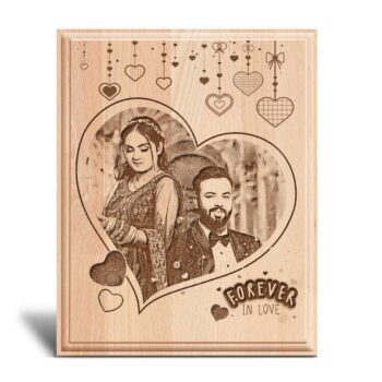 Personalized Valentines day Gifts (10x8 inches) | Engraved Plaques | Wooden Engraving Photo Frame | Design 6 7