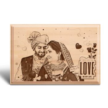 Personalized Valentines day Gifts (12x8 inches) | Engraved Plaques | Wooden Engraving Photo Frame | Design 2 7