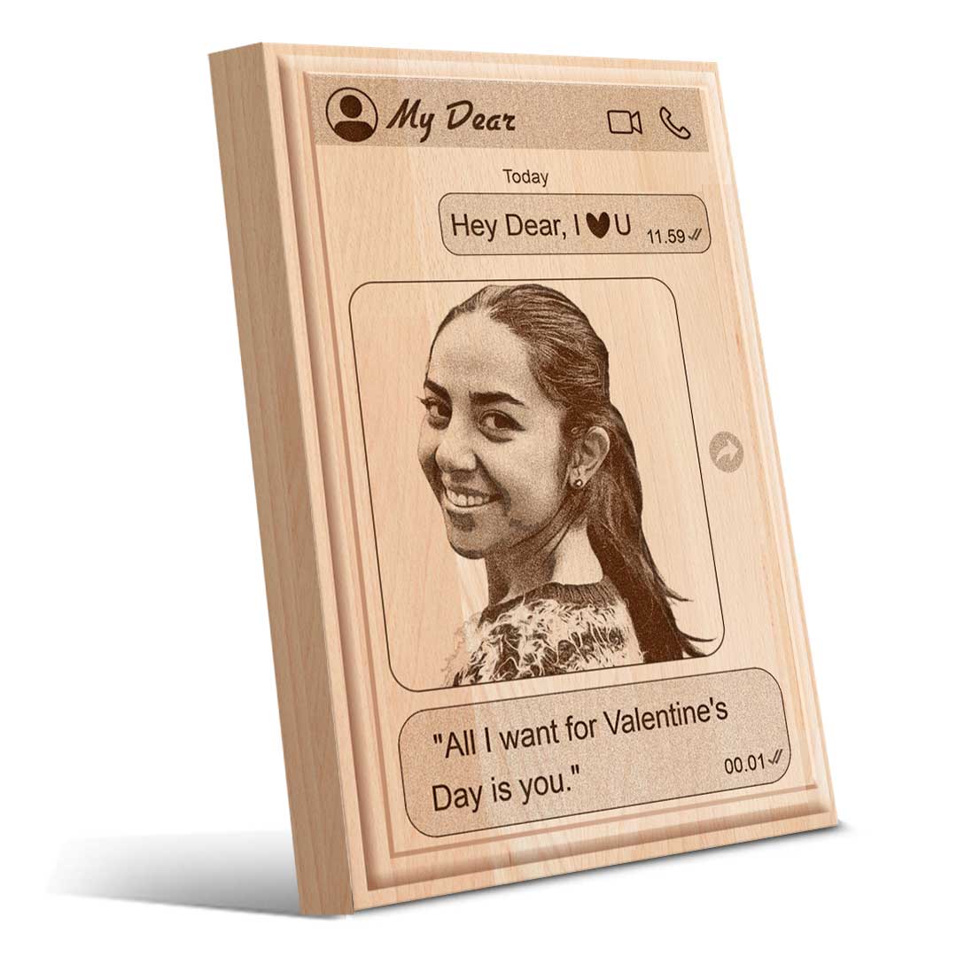 Wooden Engraved Photo Frame 6x4 – Personalized Wooden Gift 1 Personalized Wooden Gift in Photoland