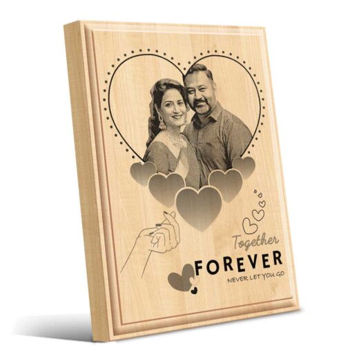 Personalized Valentines day Gifts (7x5 inches) | Engraved Plaques | Wooden Engraving Photo Frame | Design 3 1
