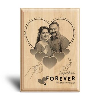 Personalized Valentines day Gifts (7x5 inches) | Engraved Plaques | Wooden Engraving Photo Frame | Design 3 7