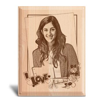 Personalized Valentines day Gifts (8x6 inches) | Engraved Plaques | Wooden Engraving Photo Frame | Design 2 7