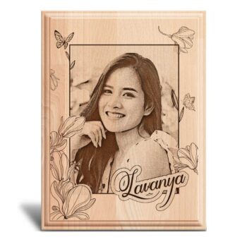 Personalized Valentines day Gifts (8x6 inches) | Engraved Plaques | Wooden Engraving Photo Frame | Design 3 7