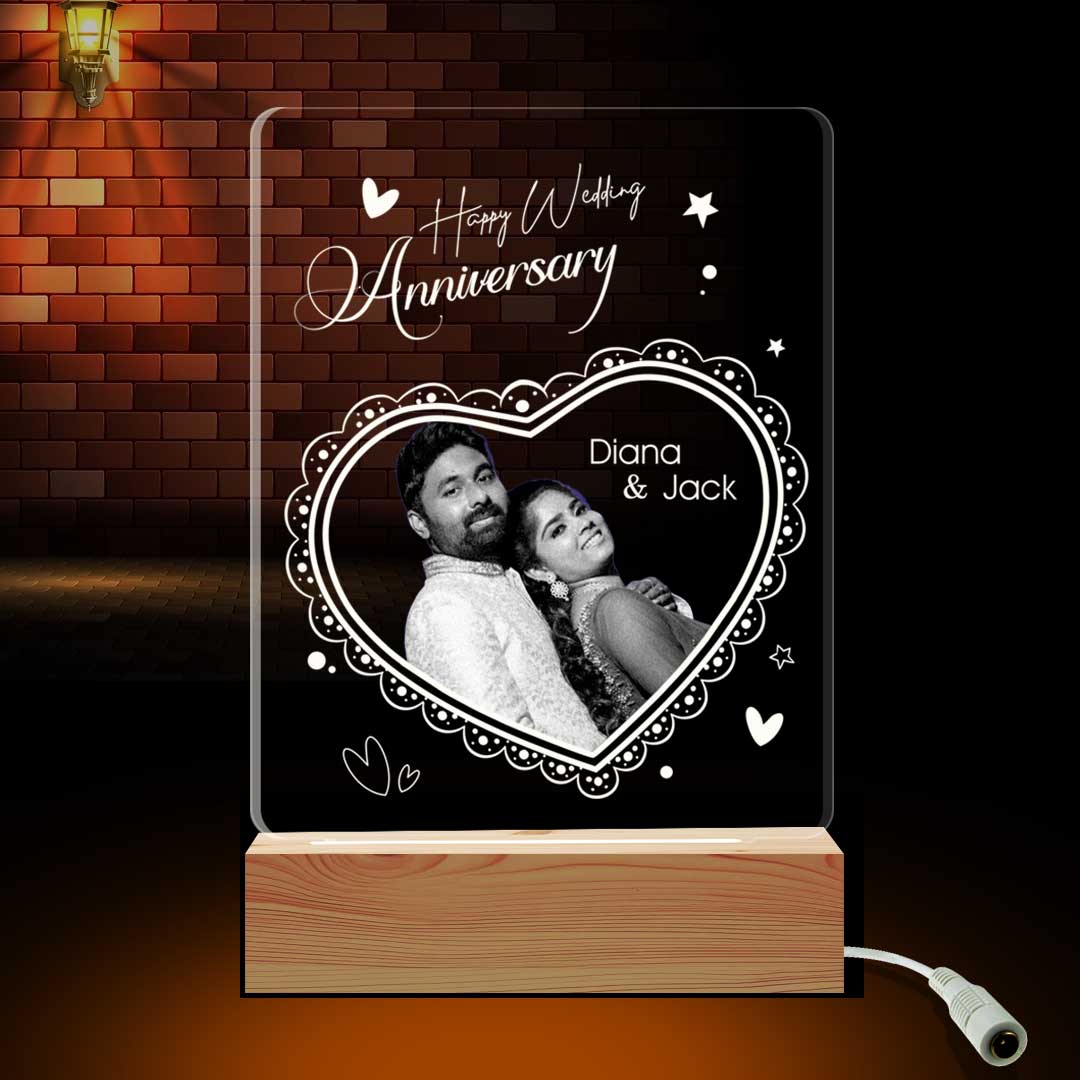Personalized Anniversary Gifts | Acrylic 3d Photo Lamp (6x4 Inches)| Best Photo Lamp Gifts| Design 1 2 Personalized Anniversary Gifts | Acrylic 3d Photo Lamp (6x4 Inches)| Best Photo Lamp Gifts| Design 1 - Image 2