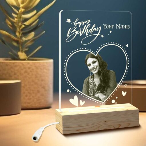 Personalized Birthday Gifts | Acrylic 3d Photo Lamp (6x4 Inches) | Best Photo Lamp Gifts | Design 1