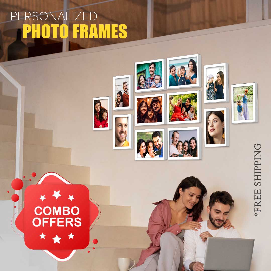 Latest Personalized Combo Gifts | Photo frame Set Pack of 12