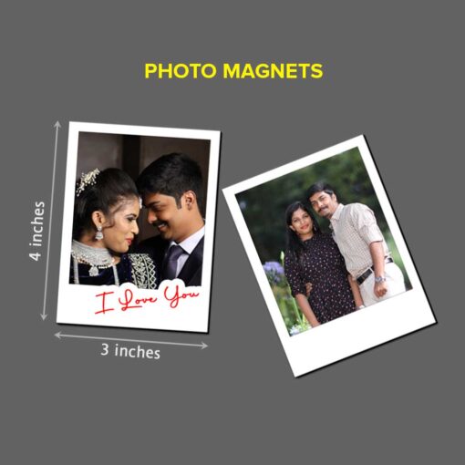 Latest Personalized Combo Gifts | Trendy Photo frame, Table top Acrylic photo frame and Photo Magnets | Pack of 3 - Image 4