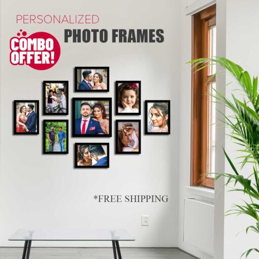 Latest Personalized Combo Gifts | Photo frame Set Pack of 9