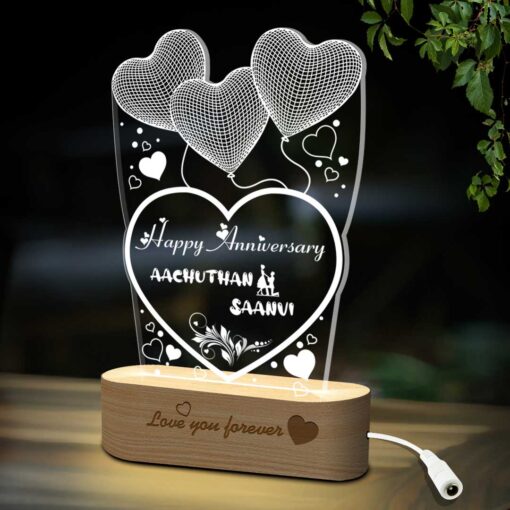 Personalized Anniversary Gifts | Acrylic 3d Photo Lamp (7x5) | Best Photo Lamp Gifts| Design 2