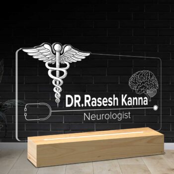 Personalized Gift For Doctor | Best gift for doctor | Photo Acrylic Led Lamp (8x6) | Design 1 5