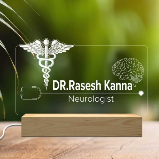 Personalized Gift For Doctor | Best gift for doctor | Photo Acrylic Led Lamp (8x6) | Design 1