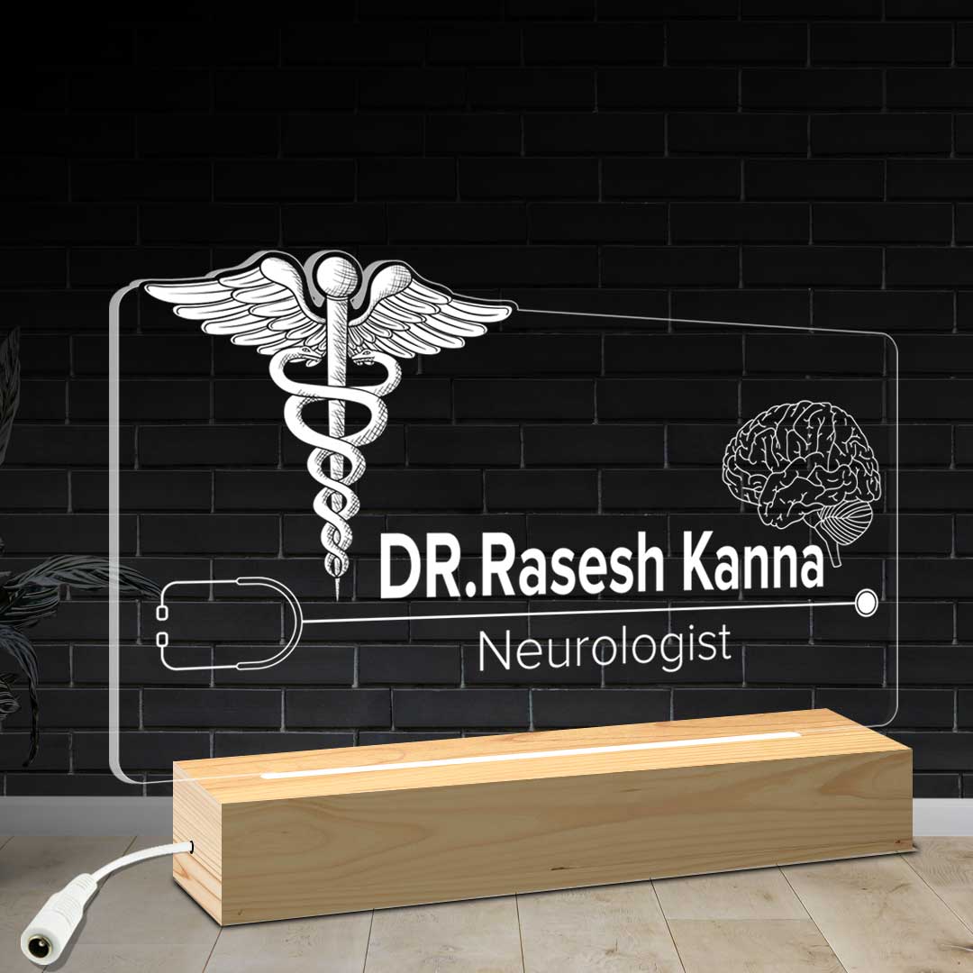 Personalized Gift For Doctor | Best gift for doctor | Photo Acrylic Led Lamp (8x6) | Design 1 2 Personalized Gift For Doctor | Best gift for doctor | Photo Acrylic Led Lamp (8x6) | Design 1 - Image 2