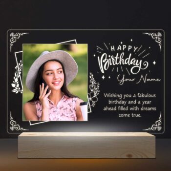 Personalized Birthday Gifts | Acrylic 3d Photo Lamp | Lovely Photo Gift (9×8 Inches)| Design 2 5