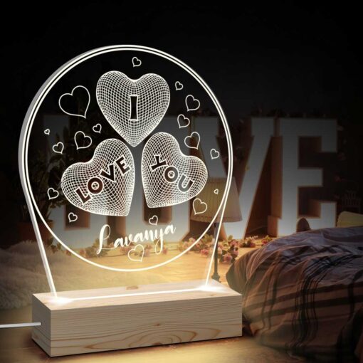 Personalized Valentines Day Gifts | Lovely Photo Gift | LED Photo Lamp Gifts (6x6)| Design 1 2