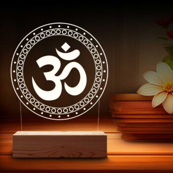 Personalized Om Chakra Gifts | Latest Om Night Lamp Gift | 3d Illusion Photo Lamp (7x5) | Design 1 5