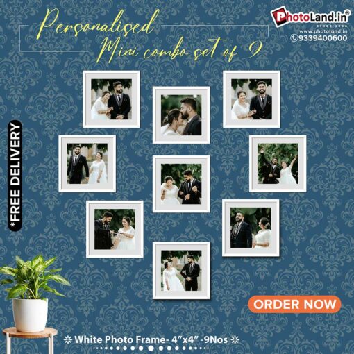 Best Personalized Mini Combo Gifts | Photo frame Set  Pack of 9