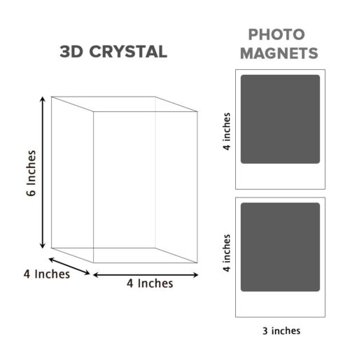 Special Combo Gifts | 3D Crystal | Photo Magnets Set of 2 - Image 4