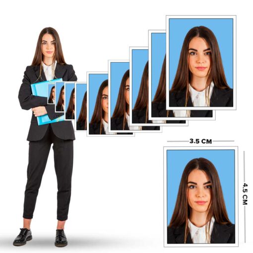 Self Adhesive passport photo | 3.5cm x 4.5cm 25 Copies