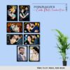 Personalized Newly Weds Combo Gift | Collage Photo Frame Lamination | Pack of 8 3
