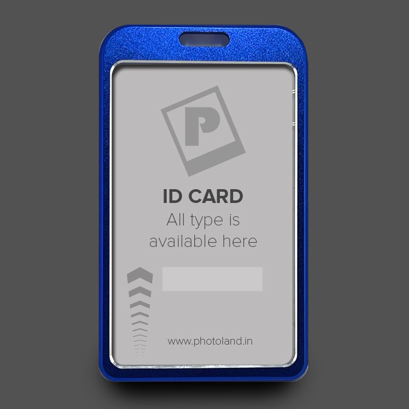 Blue Aluminium Metal ID Card | Premium Printed Staff & Office ID Card - Image 3