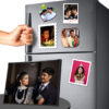 Unique Anniversary gifts | Personalized Photo Lamination (10x8 in) with Custom Fridge Magnets Qty 5 | Pack of 2 3