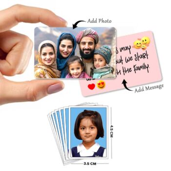 Personalized Wallet Card with Passport Size Photos – Everyday Essential Combo | Pack of 2