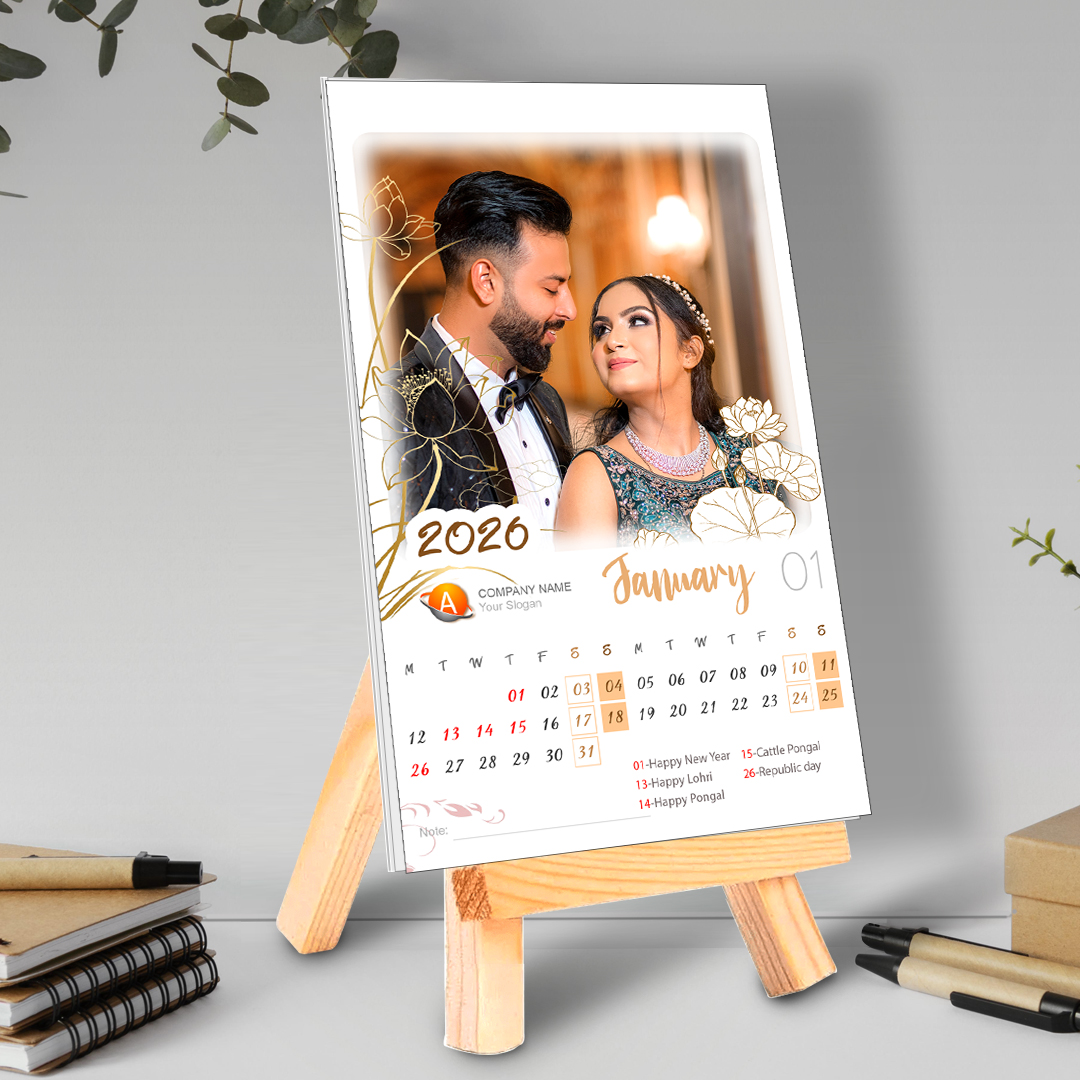 2026 Personalized Photo Easel Calendar_Design_2 1 2026 Personalized Photo Easel Calendar_Design_2