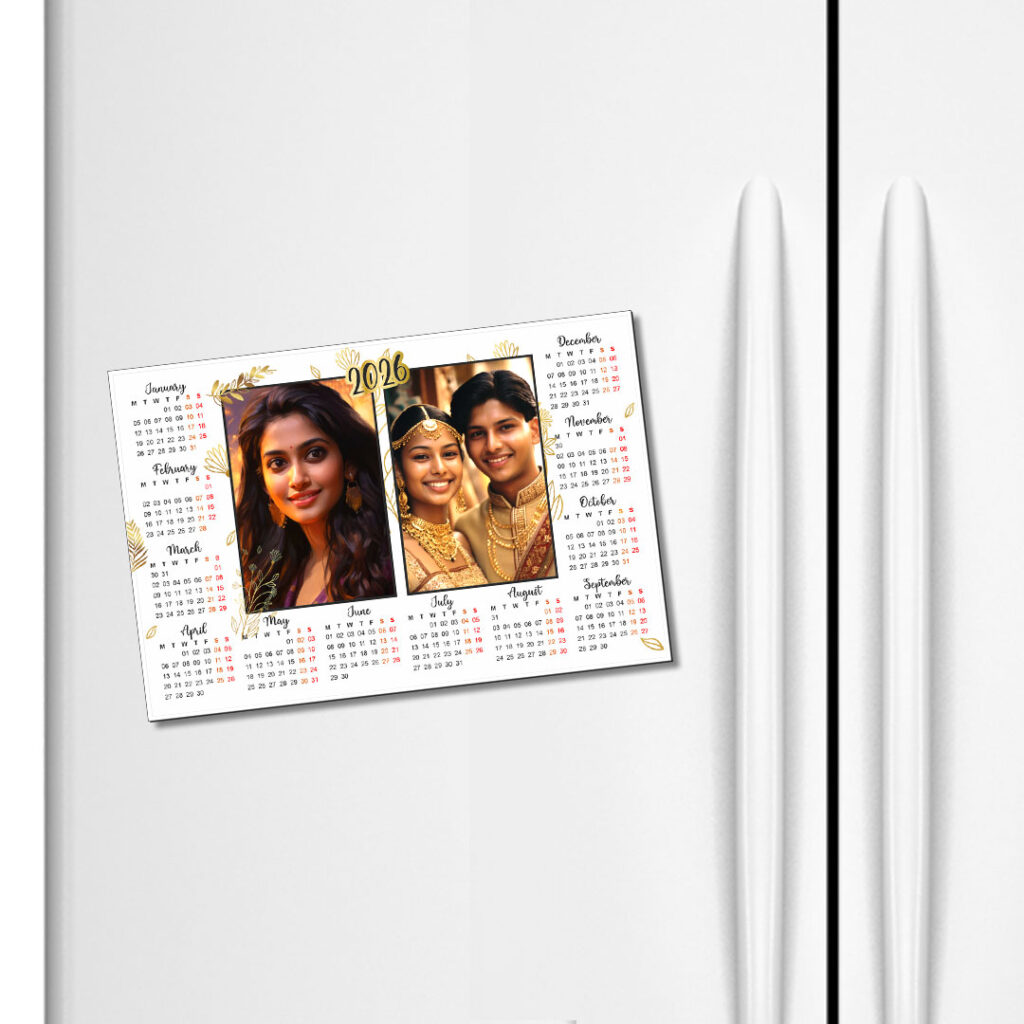2026 Personalized Magnetic Calendar | Photo Fridge magnet | Wedding ...