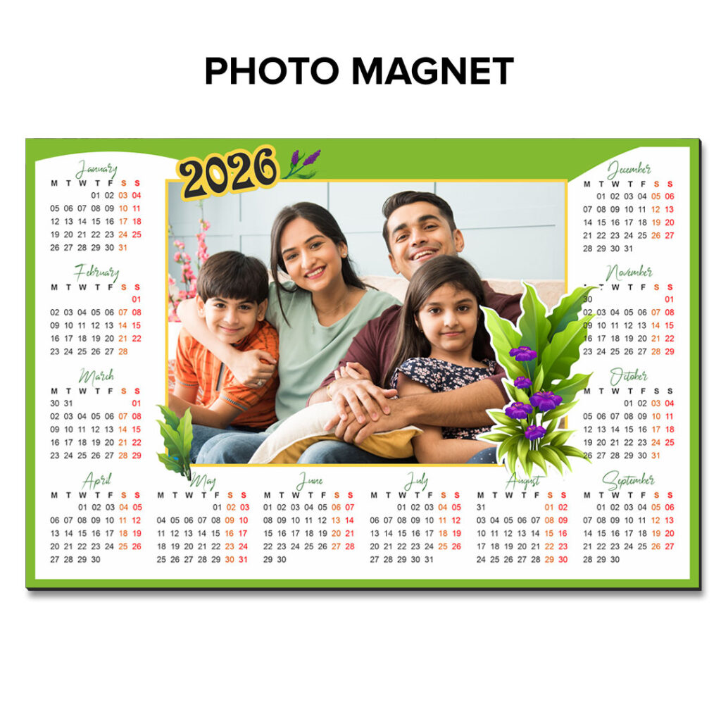 2026 Personalized Magnetic Calendar | Custom Cute Fridge Magnets for ...