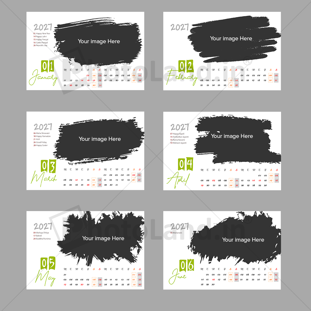 2027 Personalized Photo Easel Calendar_Design_1 - Image 3