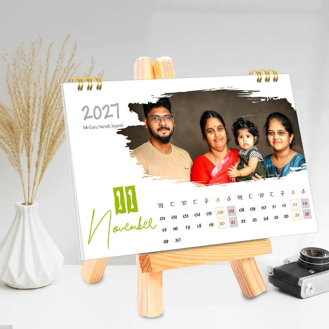 2027 Personalized Photo Easel Calendar_Design_3