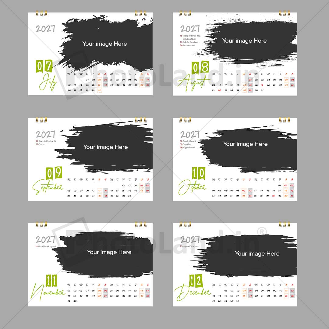 2027 Personalized Photo Easel Calendar_Design_3 - Image 4