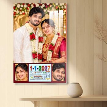 Alternative view of 2027 Personailized Daily Calendar |  Daily Sheet Calendar Tamil | Newly wed couple Gifts