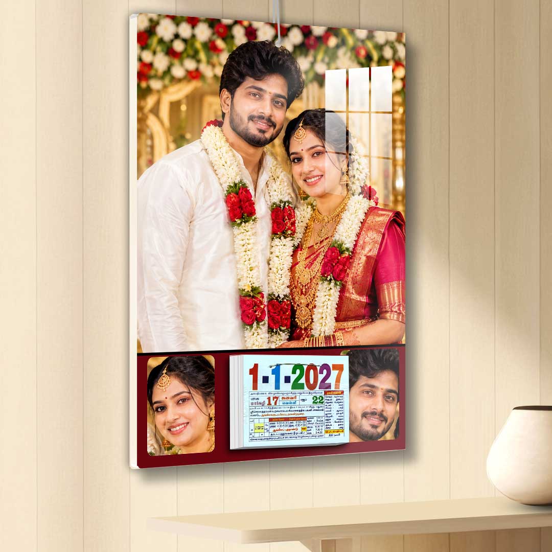 2027 Personailized Daily Calendar | Daily Sheet Calendar Tamil | Newly wed couple Gifts