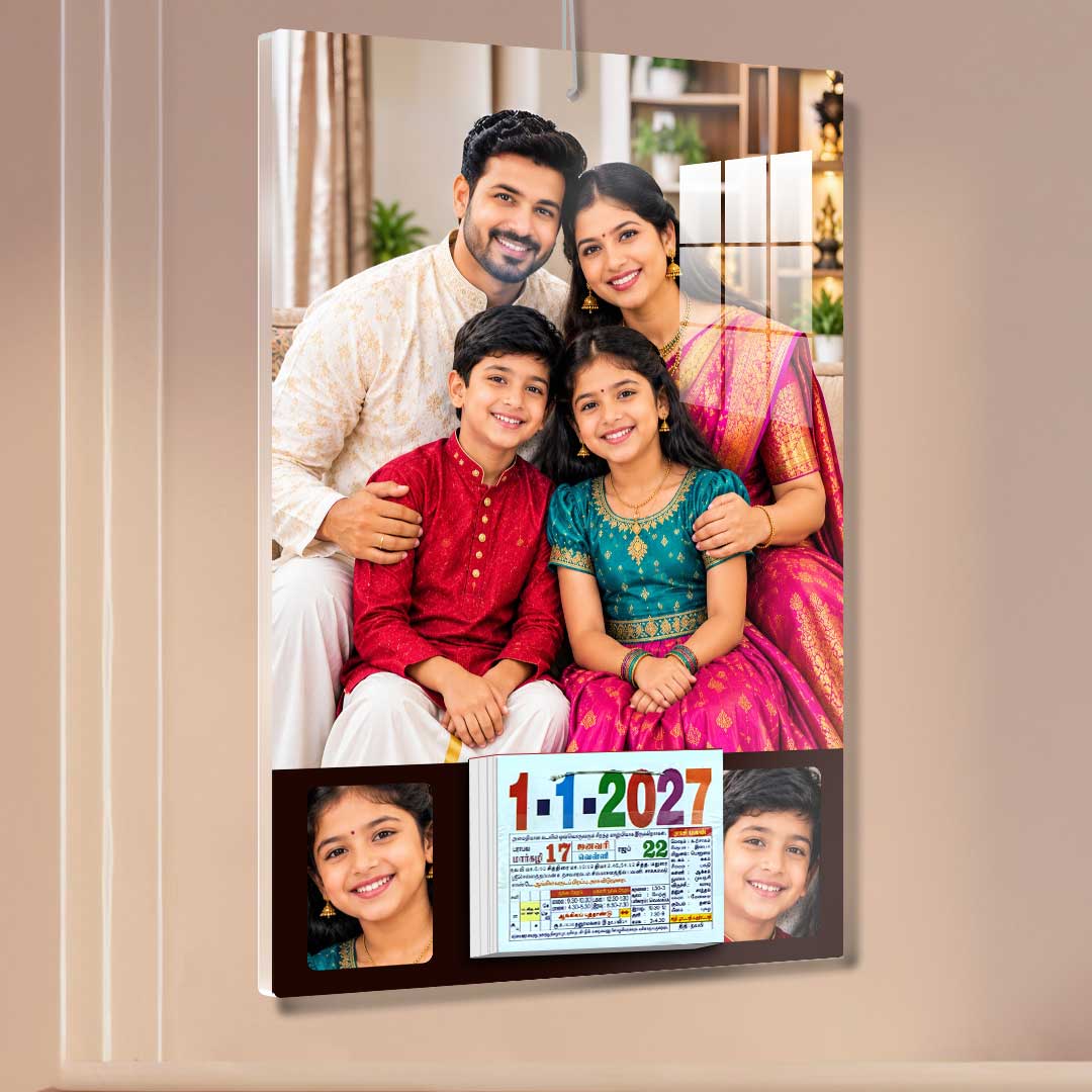 2027 Personailized Daily Calendar | Daily Sheet Calendar Tamil | Family Gifts
