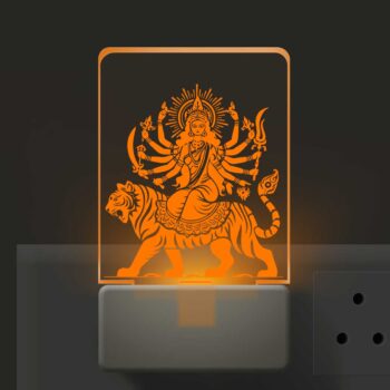 3d Illusion Led Plug Lamp | 3 d Led Night Lamp | God Durga Kali Design-1