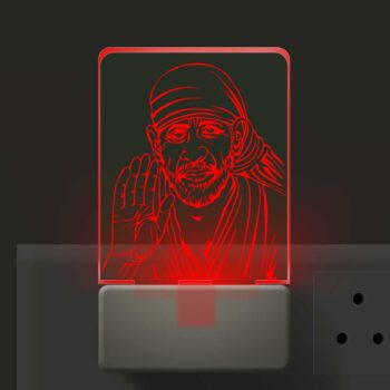 3d Illusion Led Plug Lamp | 3 d Led Night Lamp | Sai Baba