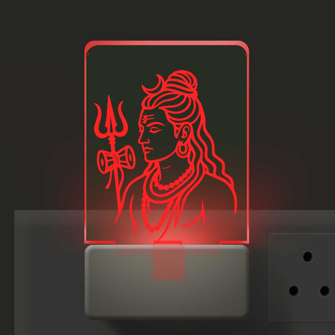 3d Illusion Led Plug Lamp | 3 d Led Night Lamp | God Sivan