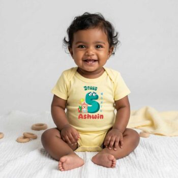Infant Onesie | Yellow color Tshirt for 5 Month